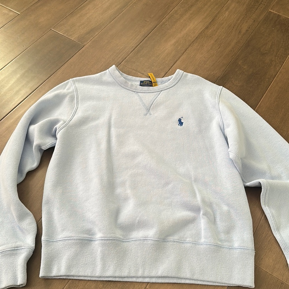 Baby blue polo crewneck
